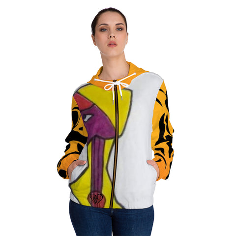 Women’s Full-Zip HIP HOP ART Hoodie (AOP)