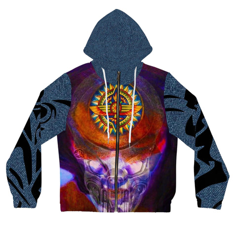 Women’s Full-Zip  HIP HOP ART Hoodie (AOP)