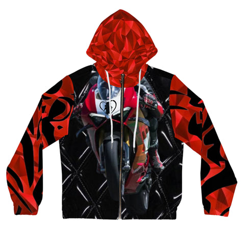 Women’s Full-Zip  HIP HOP ART Hoodie (AOP)