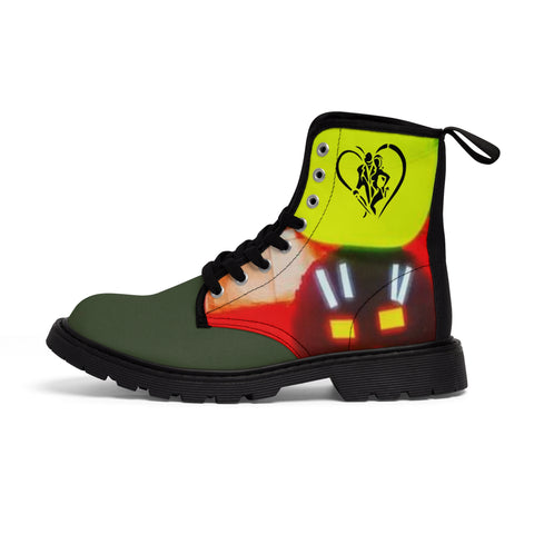Women'sHIP HOP ART  Canvas Boots