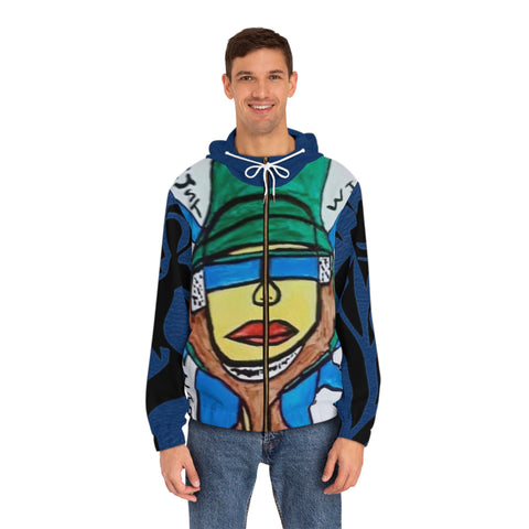 Men's Full-Zip HIP HOP ART Hoodie (AOP)