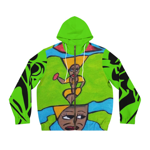 Men's Full-Zip  HIP HOP ART Hoodie (AOP)