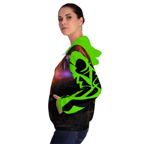 Women’s Full-Zip  HIP HOP ART Hoodie (AOP)