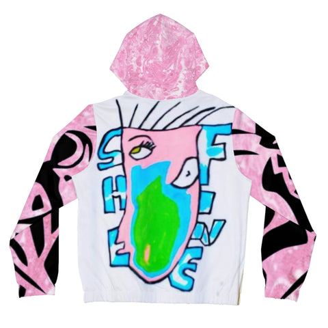 Women’s Full-Zip HIP HOP ART Hoodie (AOP)