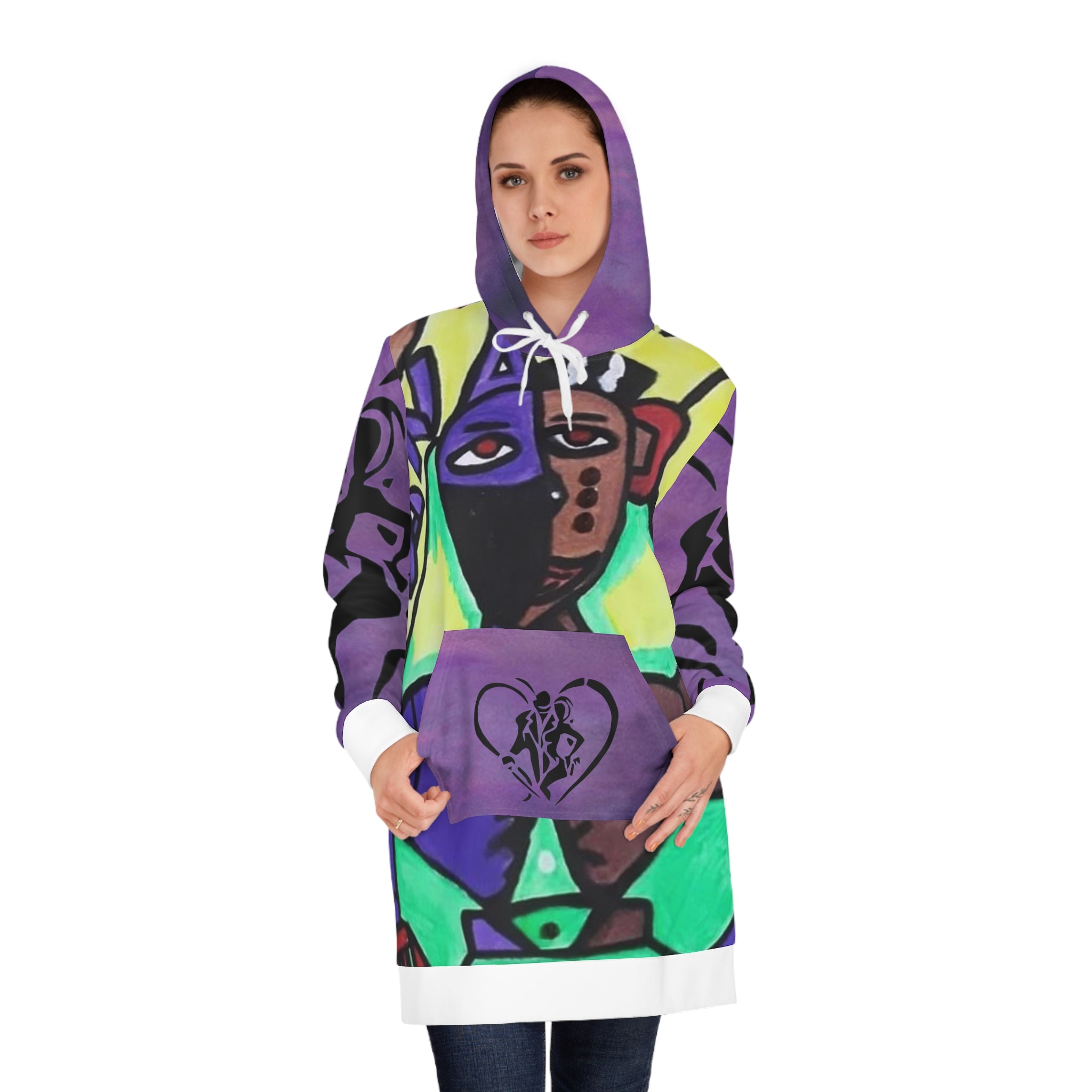 Women's HIP HOP ART Hoodie Dress (AOP)