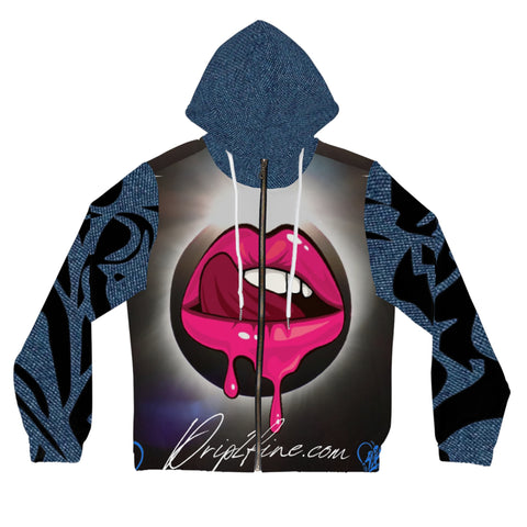 Women’s Full-Zip  HIP HOP ART Hoodie (AOP)