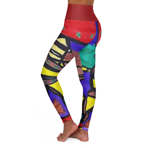 High Waisted  HIP HOP ART Yoga Leggings (AOP)