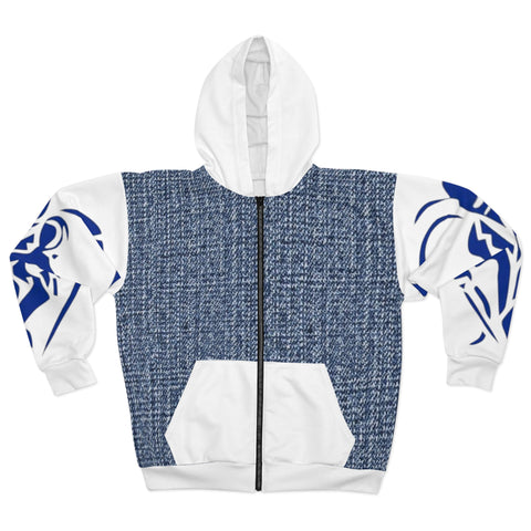 Unisex HIP HOP ART Zip Hoodie (AOP)