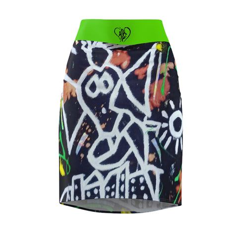 Women's HIP HOP ART Pencil Skirt (AOP)