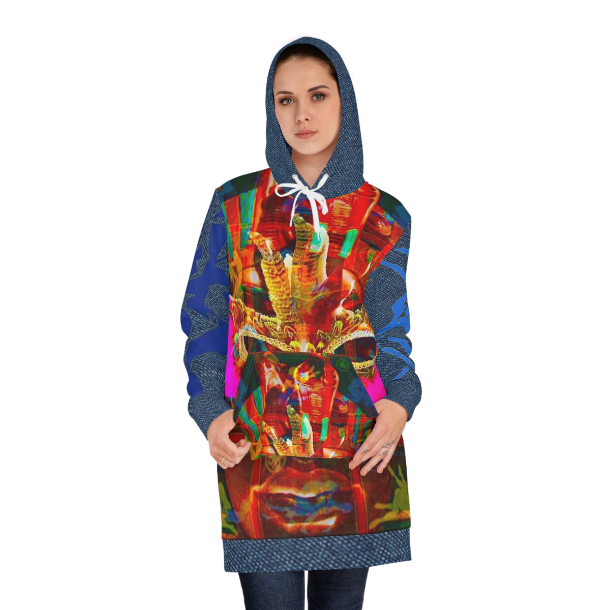 Women's HIP HOP ART Hoodie Dress (AOP)