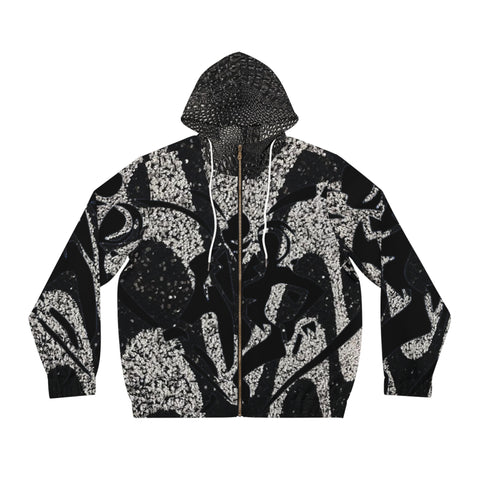 Men's Full-Zip  HIP HOP ART Hoodie (AOP)