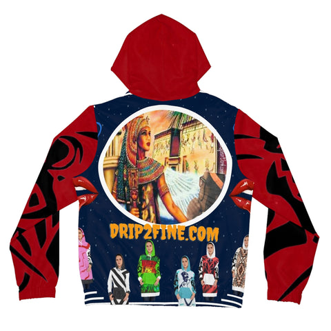 Women’s Full-Zip  HIP HOP ART Hoodie (AOP)