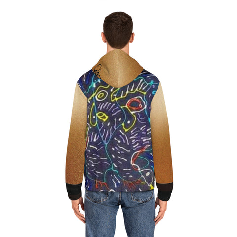 Men's Full-Zip HIP HOP ART Hoodie (AOP)