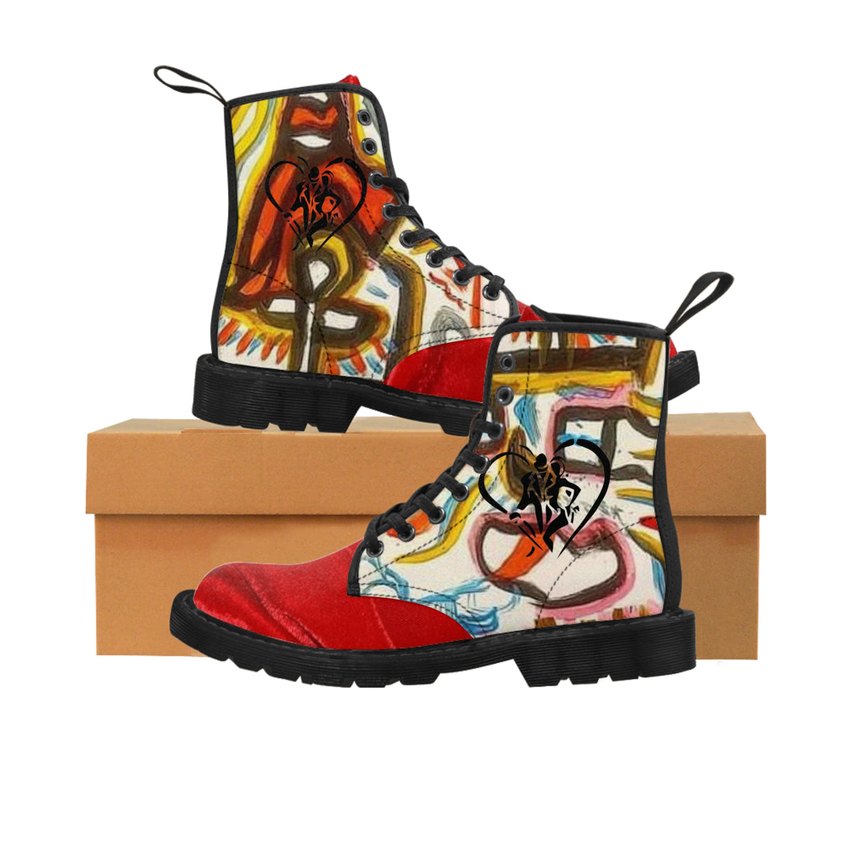 Men's HIP HOP ART Canvas Boots