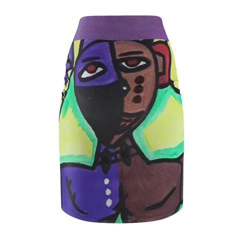 Women's HIP HOP ART Pencil Skirt (AOP)