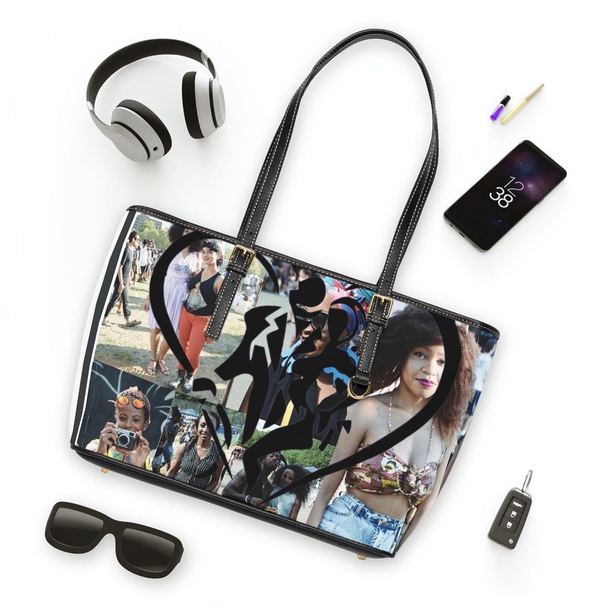 PU Leather HIP HOP ART Shoulder Bag