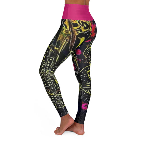 High Waisted  HIP HOP ART Yoga Leggings (AOP)