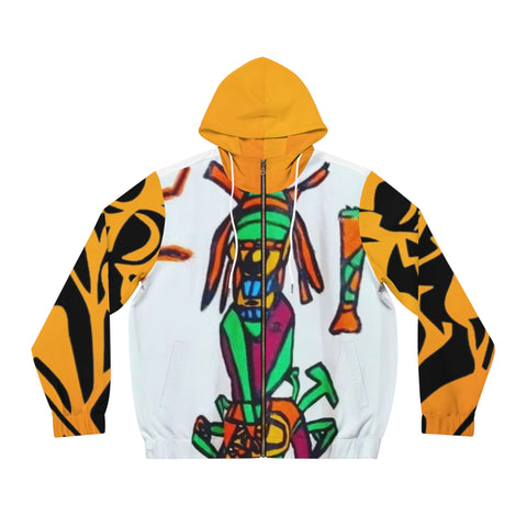 Men's Full-Zip HIP HOP ART Hoodie (AOP)