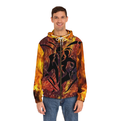 Men's Full-Zip  HIP HOP ART  Hoodie (AOP)