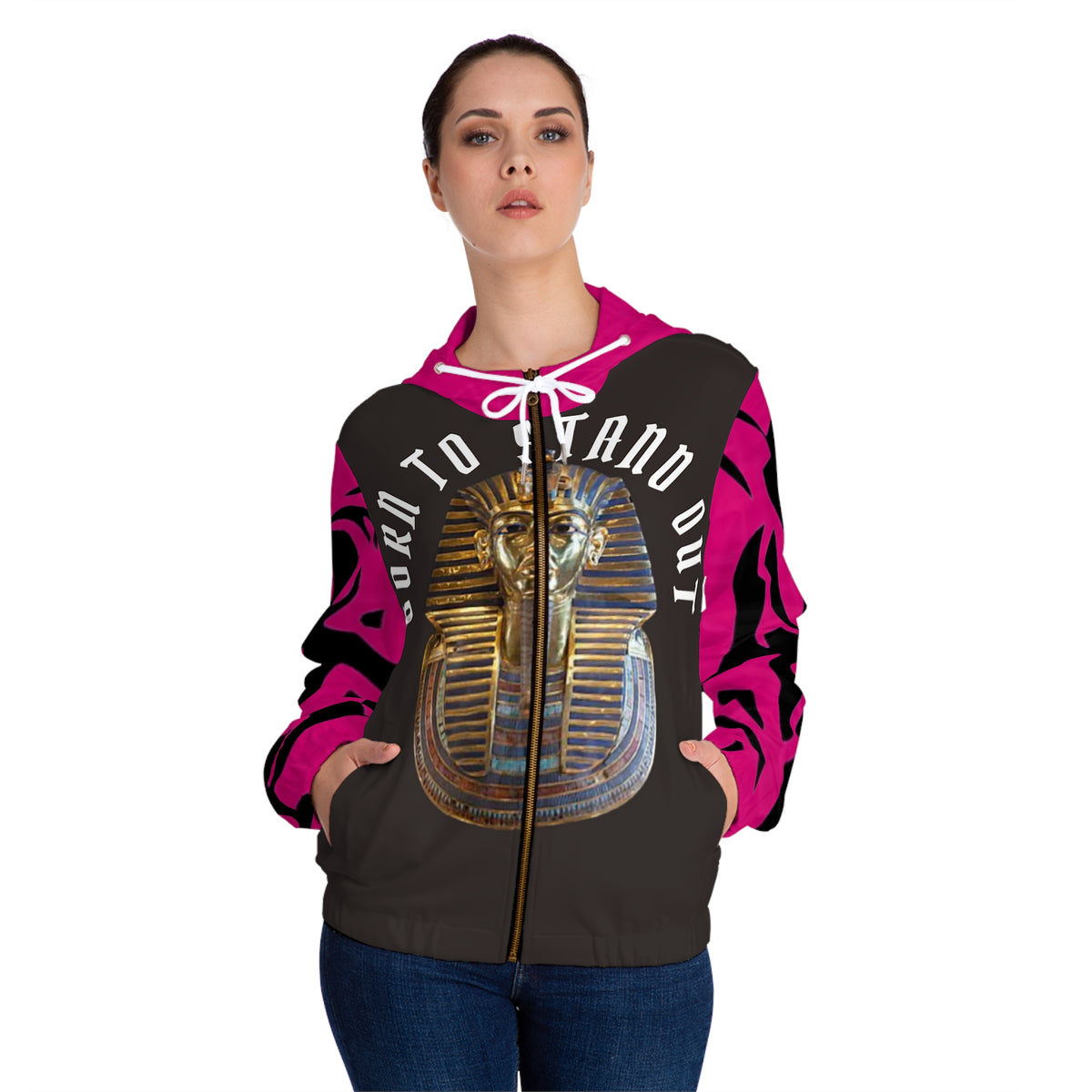 Women’s Full-Zip  HIP HOP ART Hoodie (AOP)