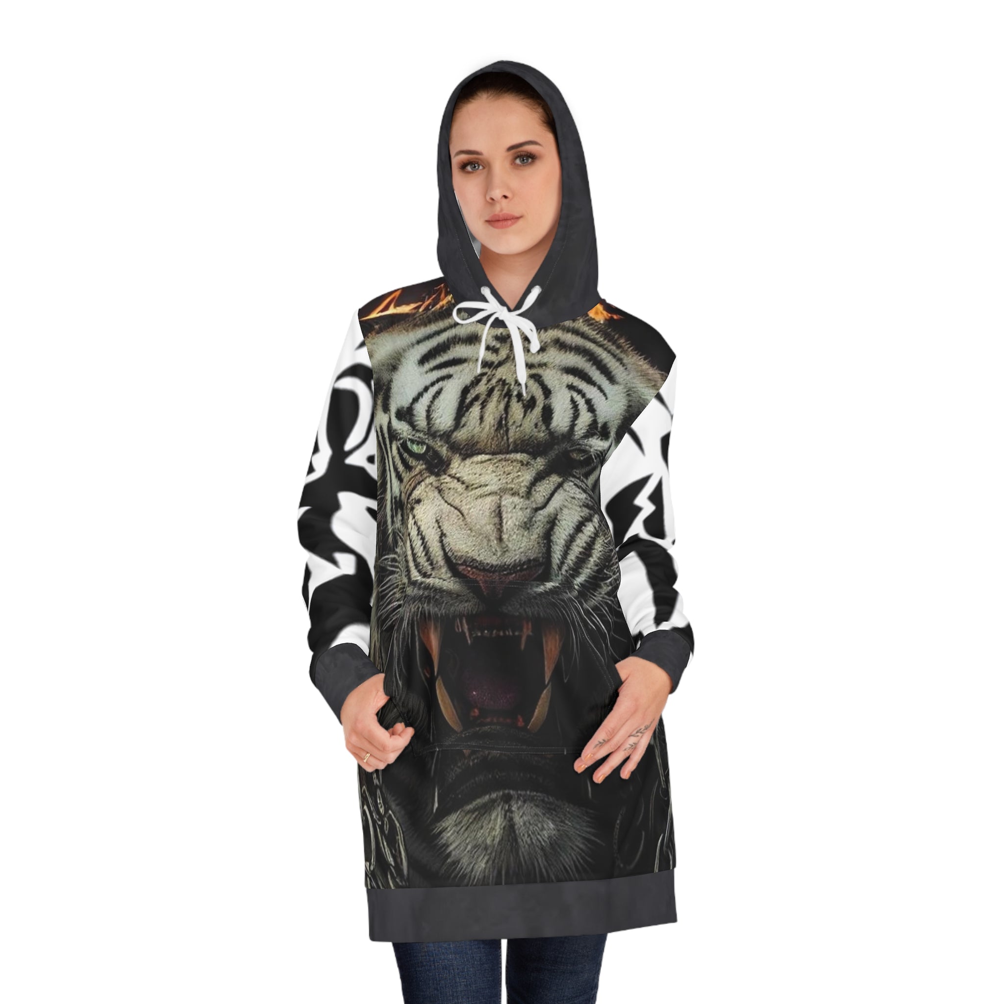 Women's HIP HOP ART Hoodie Dress (AOP)