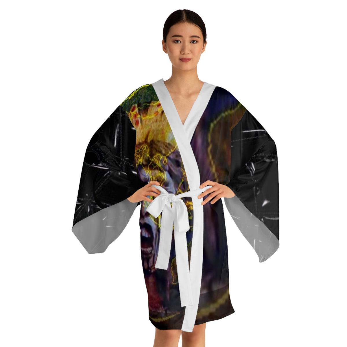 Long Sleeve  HIP HOP ART Kimono Robe (AOP)