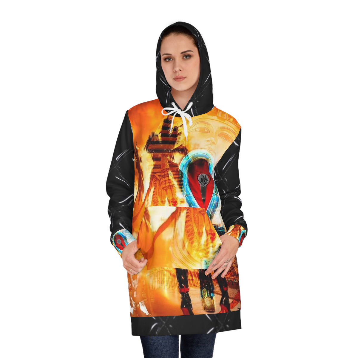 Women's HIP HOP ART Hoodie Dress (AOP)