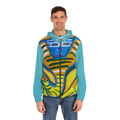 Men's Full-Zip  HIP HOP ART  Hoodie (AOP)