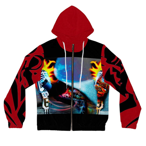 Women’s Full-Zip HIP HOP ART Hoodie (AOP)