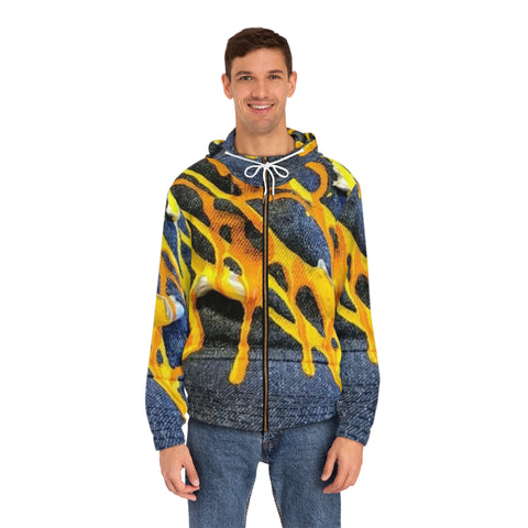 Men's Full-Zip HIP HOP ART Hoodie (AOP)