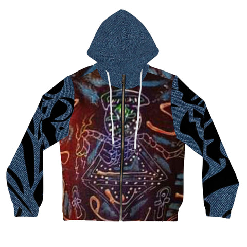 Women’s Full-Zip  HIP HOP ART  Hoodie (AOP)