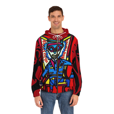 Men's Full-Zip HIP HOP ART Hoodie (AOP)