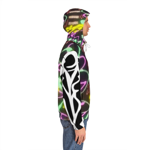 Men's Full-Zip HIP HOP ART Hoodie (AOP)