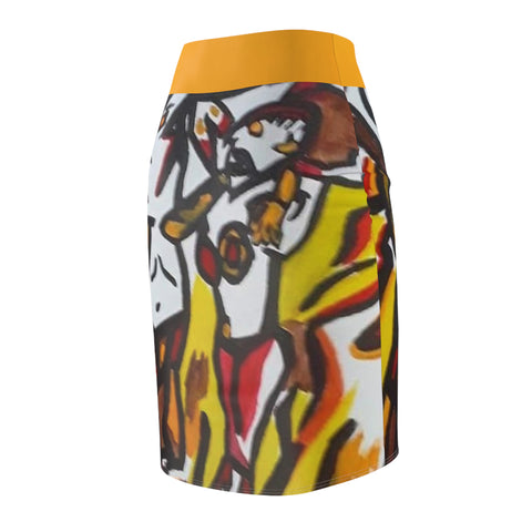 Women's HIP HOP ART Pencil Skirt (AOP)