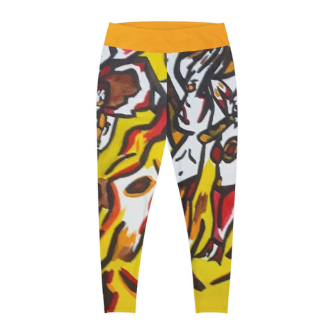 HIP HOP ART Plus Size Leggings (AOP)