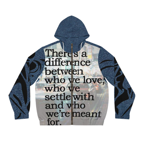 Men's Full-Zip HIP HOP ART Hoodie (AOP)