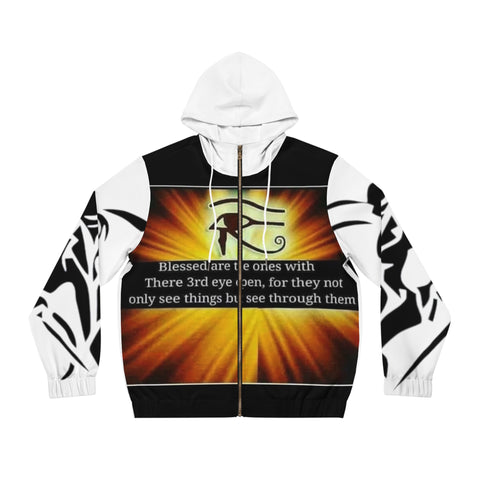 Men's Full-Zip  HIP HOP ART Hoodie (AOP)