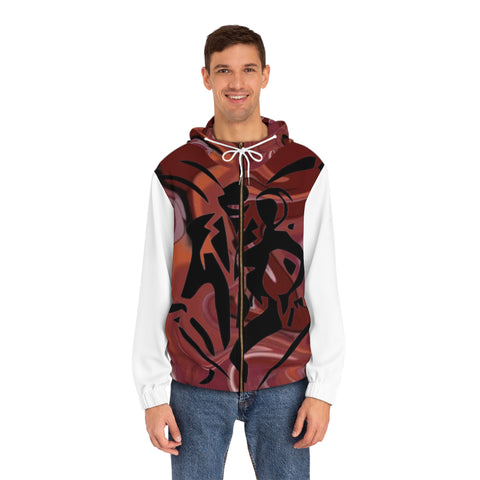 Men's Full-Zip HIP HOP ART Hoodie (AOP)