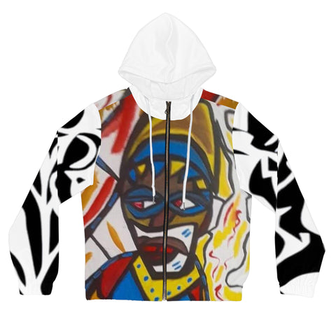 Women’s Full-Zip HIP HOP ART Hoodie (AOP)