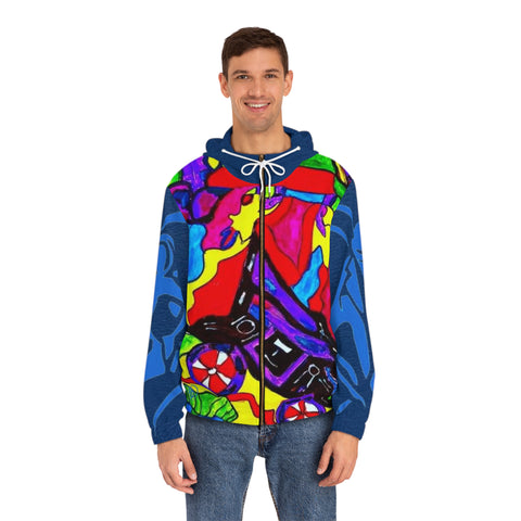 Men's Full-Zip  HIP HOP ART  Hoodie (AOP)