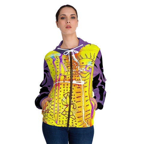 Women’s Full-Zip HIP HOP ART Hoodie (AOP)