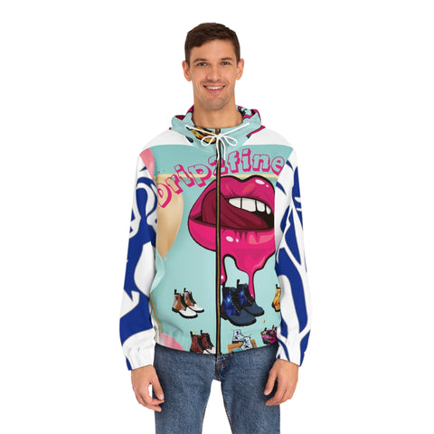 Men's Full-Zip HIP HOP ART Hoodie (AOP)