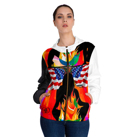 Women’s Full-Zip HIP HOP ART Hoodie (AOP)