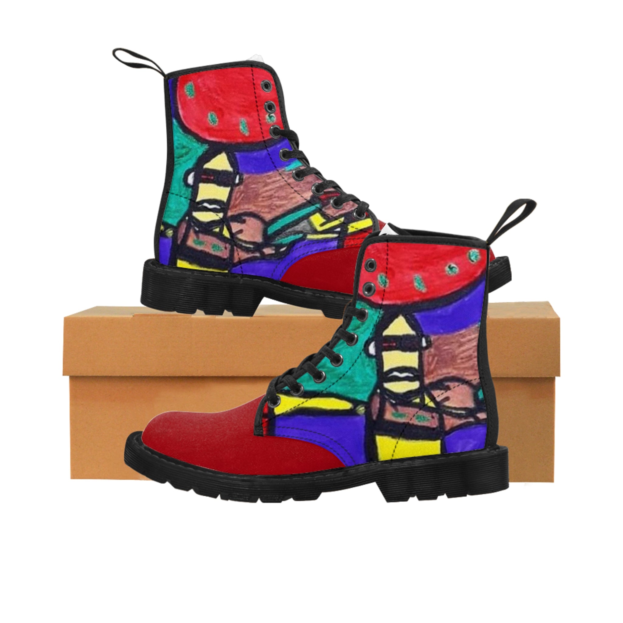 Women's HIP HOP ART Canvas Boots