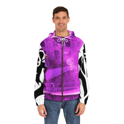 Men's Full-Zip HIP HOP ART Hoodie (AOP)