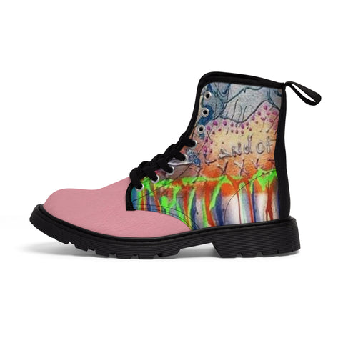 Men's  HIP HOP ART Canvas Boots