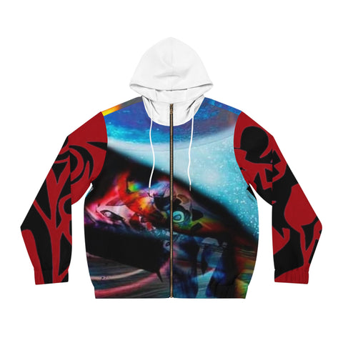 Men's Full-Zip HIP HOP ART Hoodie (AOP)