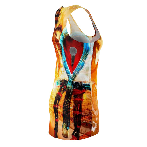 Women's Cut & Sew HIP HOP ART Racerback Dress (AOP)