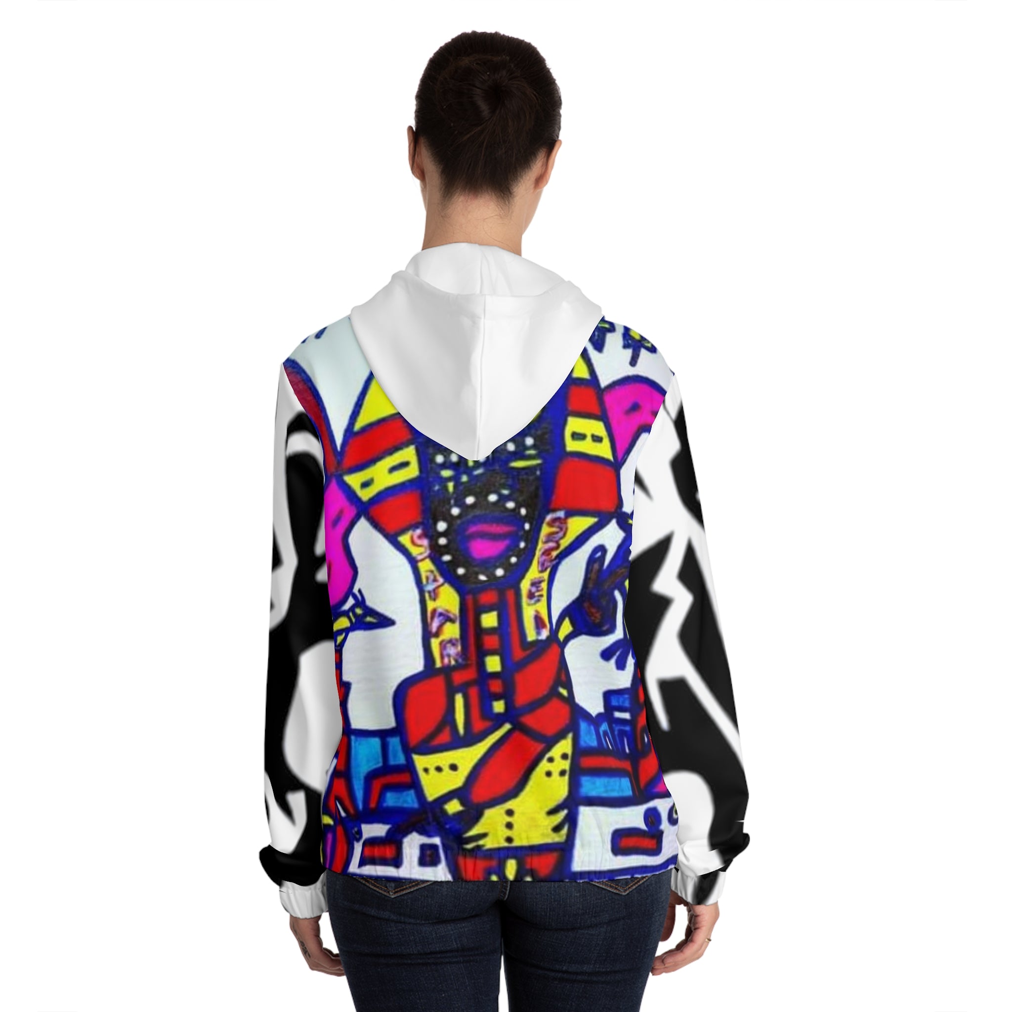 Women’s Full-Zip HIP HOP ART Hoodie (AOP)