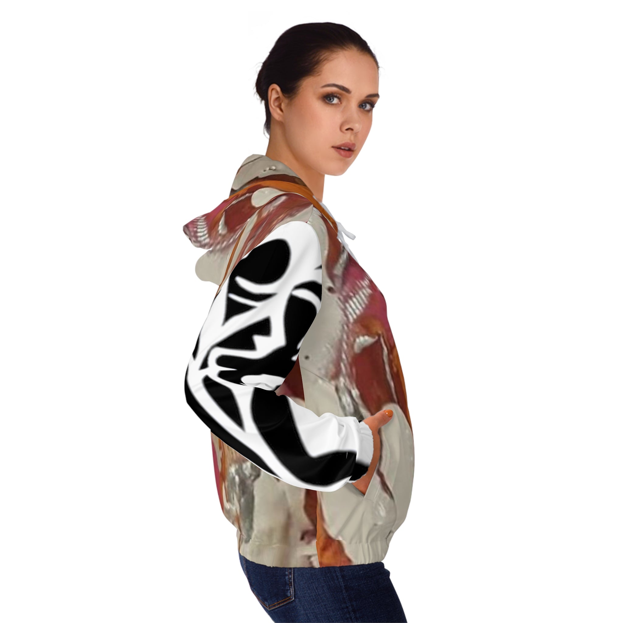 Women’s Full-Zip HIP HOP ART Hoodie (AOP)